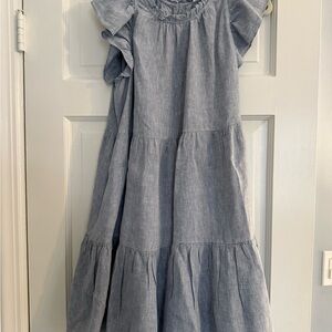 Lake women’s  Blue Tiered Ruffle Dress